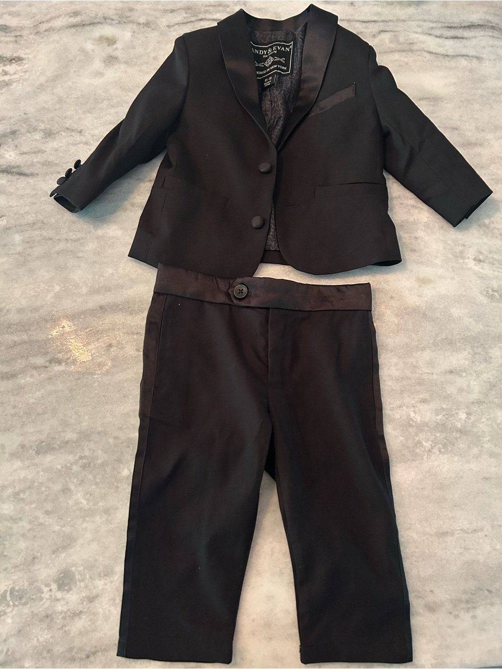 Andy & Evan Black Formal Suit Set